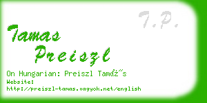 tamas preiszl business card